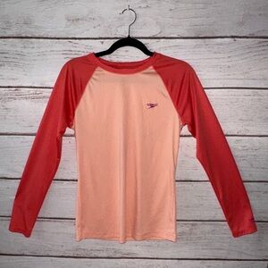 Speedo Long Sleeve Rash Guard Swim Shirt – Size Small Summer UPF Beach Vacation